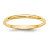 Budget 🎉 Women's 14K Yellow Gold 2 Millimeter Lightweight Half Round Band by Belk & Co. 🧨
