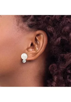 Best reviews of ⌛ 1.20 ct. t.w. White Topaz with 10-11mm Freshwater Cultured Pearl Button Pearl Earrings in Sterling Silver by Belk & Co. 👍 -DealsBelk & Co. Store Belk 10509