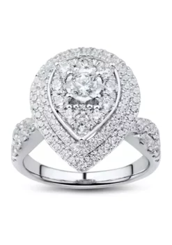 Flash Sale 😀 2 ct. t.w. Diamond Ring in 10K White Gold by Belk & Co. 🔥 -DealsBelk & Co. Store Belk 10528