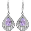 Wholesale 💯 2.45 ct. t.w. Amethyst and White Topaz Feather Earring in Sterling Silver by Belk & Co. 🎁