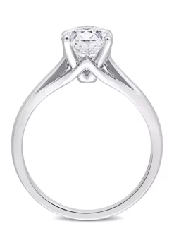 Cheap 🎁 2 ct. t.w. Created Moissanite Oval Solitaire Ring in 10k White Gold by Belk & Co. 😉 -DealsBelk & Co. Store Belk 10535