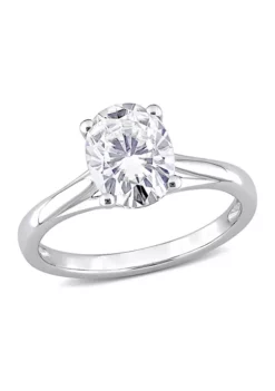 Cheap 🎁 2 ct. t.w. Created Moissanite Oval Solitaire Ring in 10k White Gold by Belk & Co. 😉 -DealsBelk & Co. Store Belk 10537