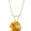 Best Pirce 🎁 2.5 ct. t.w. Citrine Pendant Necklace in 10K Yellow Gold by Belk & Co. 🔔