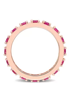 Best deal 👍 Lab Created Created Ruby Eternity Ring in Rose Plated Sterling Silver by Belk & Co. ❤️ -DealsBelk & Co. Store Belk 10546