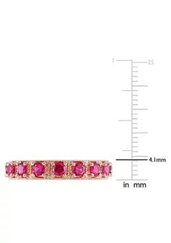 Best deal 👍 Lab Created Created Ruby Eternity Ring in Rose Plated Sterling Silver by Belk & Co. ❤️ -DealsBelk & Co. Store Belk 10547