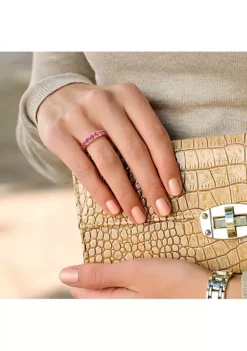 Best deal 👍 Lab Created Created Ruby Eternity Ring in Rose Plated Sterling Silver by Belk & Co. ❤️ -DealsBelk & Co. Store Belk 10548