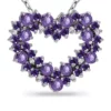 Best deal 😍 Lab Created 1.8 ct. Amethyst and White Topaz Heart Necklace on 18 inch chain, Sterling Silver by Belk & Co. 😀