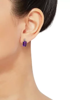 Deals 😍 1/10 ct. t.w. Diamond and 4.22 ct. t.w. Amethyst Earrings in Sterling Silver by Belk & Co. ⭐ -DealsBelk & Co. Store Belk 10562