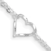New ❤️ 14K White Gold Double Strand Heart 9 Inch Plus 1 Inch Extension Anklet by Belk & Co. 🎉