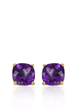 Budget 😉 14k Yellow Gold 8mm Amethyst Stud Earrings by Belk & Co. 😉 -DealsBelk & Co. Store Belk 10584