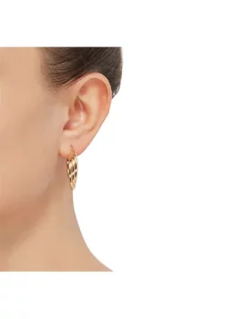 Discount 🔥 14K Yellow Gold Triple Row Tube Hoop by Belk & Co. 💯 -DealsBelk & Co. Store Belk 10593