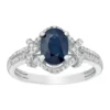 Budget 😀 1 1/2 ct. t.w. Sapphire and 1/4 ct. t.w. Diamond Ring in 10K White Gold by Belk & Co. ⌛
