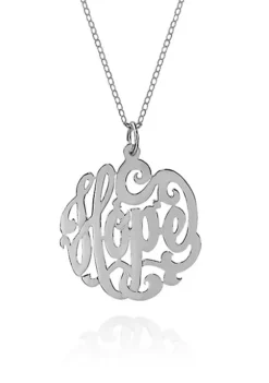 Discount 👏 Sterling Silver Hope Monogram Pendant by Belk & Co. ⭐