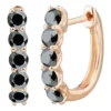 Best Sale ⭐ 1 ct. t.w. Black Diamond Hoop Earrings in 10K Rose Gold by Belk & Co. 🎁