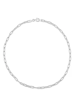 Coupon ✔️ 3.5MM Polished Paperclip Chain Necklace in Sterling Silver, 16" by Belk & Co. 🛒 -DealsBelk & Co. Store Belk 10671