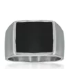 Coupon 😉 Men's Stainless Steel and Black Resin Ring by Belk & Co. 🥰