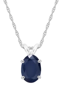 Coupon 🔥 14K Gold 7x5 Oval Sapphire Pendant by Belk & Co. 💯 -DealsBelk & Co. Store Belk 10691