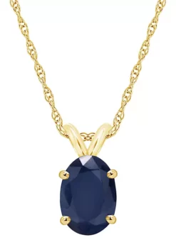 Coupon 🔥 14K Gold 7x5 Oval Sapphire Pendant by Belk & Co. 💯 -DealsBelk & Co. Store Belk 10692