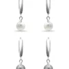 Top 10 💯 8 Millimeter White and Gray Freshwater Pearl Drop Earrings Set in Sterling Silver by Belk & Co. ⌛