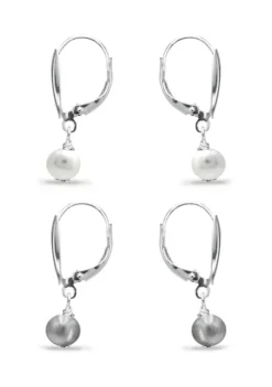 Top 10 💯 8 Millimeter White and Gray Freshwater Pearl Drop Earrings Set in Sterling Silver by Belk & Co. ⌛ 5 Top 10 💯 8 Millimeter White and Gray Freshwater Pearl Drop Earrings Set in Sterling Silver by Belk & Co. ⌛ -DealsBelk & Co. Store Belk 1071