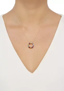 Top 10 🛒 Multi Stone Pendant Necklace in 10K Yellow Gold by Belk & Co. 😍 -DealsBelk & Co. Store Belk 10710