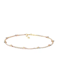 Promo 😉 Triple Strand Tin Cup Anklet in 10K Tri-Tone Gold by Belk & Co. 👏
