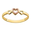 Buy 😀 14K Rose and Yellow Gold Hearts Ring by Belk & Co. 😍