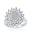 Deals 🤩 Created Opal and White Sapphire Ring in Sterling Silver by Belk & Co. 😍