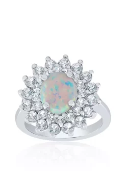 Deals 🤩 Created Opal and White Sapphire Ring in Sterling Silver by Belk & Co. 😍