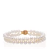 Flash Sale 🔥 Two Row Freshwater Pearl Bracelet in 14K Yellow Gold by Belk & Co. 👍