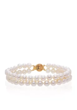 Top 10 🎉 10-10.5 MM Cultured Freshwater Pearl, White Sapphire and 1/6 CT TW Diamond Twist Drop Pendant with Chain in Rose Plated Sterling Silver by Belk & Co. 🔔