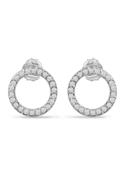 Deals 🧨 1/5 ct. t.w. Diamond Circle Stud Earrings in Sterling Silver by Belk & Co. 🔔 -DealsBelk & Co. Store Belk 10780