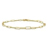 Outlet 🛒 3MM Fancy Paperclip Chain Bracelet in 18k Yellow Gold Plated Sterling Silver, 9" by Belk & Co. 🎉