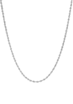 Promo 🎁 Solid Glitter Chain in 10K White Gold by Belk & Co. 🎉