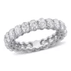 Coupon ⌛ Lab Created Oval Cut Created Moissanite Eternity Ring in 14k White Gold by Belk & Co. 😍