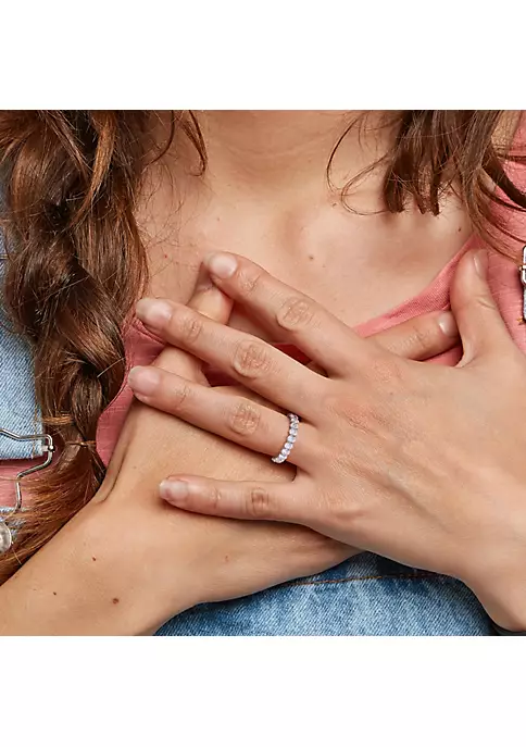 Coupon โ Lab Created Oval Cut Created Moissanite Eternity Ring in 14k White Gold by Belk & Co. ๐ 5 Coupon โ Lab Created Oval Cut Created Moissanite Eternity Ring in 14k White Gold by Belk & Co. ๐ - Image 5