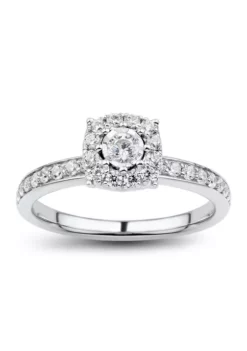 Wholesale 🧨 1/2 ct. t.w. Diamond Engagement Ring in 10K White Gold by Belk & Co. 🎁
