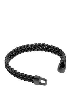 Outlet 👏 Stainless Steel 2 Row Bracelet with Black Ion Plating by Belk & Co. 🔔 -DealsBelk & Co. Store Belk 10841