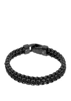 Outlet 👏 Stainless Steel 2 Row Bracelet with Black Ion Plating by Belk & Co. 🔔 -DealsBelk & Co. Store Belk 10842