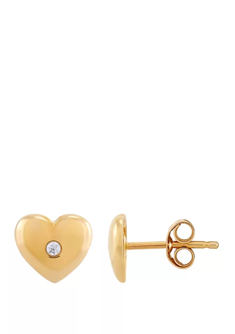Best deal ๐งจ 1/10 ct. t.w. Diamond Heart Earrings in 10K Yellow Gold by Belk & Co. ๐ฅ 3 Best deal ๐งจ 1/10 ct. t.w. Diamond Heart Earrings in 10K Yellow Gold by Belk & Co. ๐ฅ - Image 3
