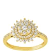 Discount 😉 1/2 ct. t.w. Diamond Flower Ring in 10k Yellow Gold by Belk & Co. 😍