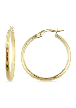 New 🔔 Polished 25 mm Hoop Earrings in 10k Yellow Gold by Belk & Co. 🔔 -DealsBelk & Co. Store Belk 10882