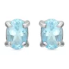 Discount 🎉 1 ct. t.w. Blue Topaz Stud Earrings, Sterling Silver by Belk & Co. 🌟