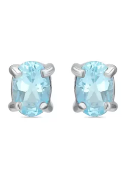 Discount 🎉 1 ct. t.w. Blue Topaz Stud Earrings, Sterling Silver by Belk & Co. 🌟 -DealsBelk & Co. Store Belk 10889