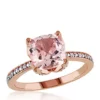 Best Pirce 😉 Morganite and Diamond Accent Ring in 10k Rose Gold by Belk & Co. 😍