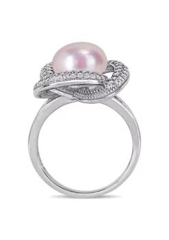 New 👍 3-Piece Set of 9-10.5MM Pink Freshwater Cultured Pearl and 3.07 ct. t.g.w. Cubic Zirconia Ring, Earrings and Pendant with Chain in Sterling Silver by Belk & Co. 🛒 10 New 👍 3-Piece Set of 9-10.5MM Pink Freshwater Cultured Pearl and 3.07 ct. t.g.w. Cubic Zirconia Ring, Earrings and Pendant with Chain in Sterling Silver by Belk & Co. 🛒 -DealsBelk & Co. Store Belk 10898