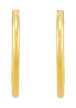 Coupon โจ Two Row C Tube Hoop Earrings in 10K Yellow Gold by Belk & Co. โค๏ธ