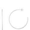 Coupon 😀 Polished Hoop Earrings in 14K White Gold by Belk & Co. 😀