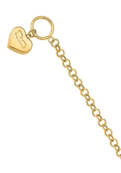 Discount ๐ Puffed Mom Heart Toggle bracelet in 14K Yellow Gold by Belk & Co. ๐