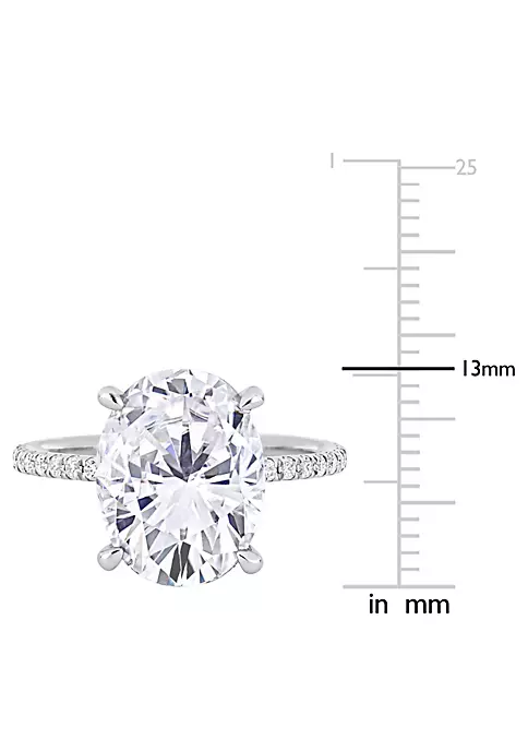Promo 🎉 Lab Created Created Moissanite Engagement Ring in 10k White Gold by Belk & Co. ✨ 4 Promo 🎉 Lab Created Created Moissanite Engagement Ring in 10k White Gold by Belk & Co. ✨ - Image 4